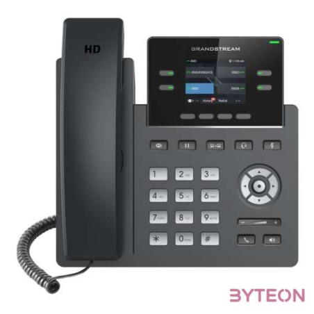 Grandstream Networks GRP2612P IP telefon Fekete 2 sorok TFT