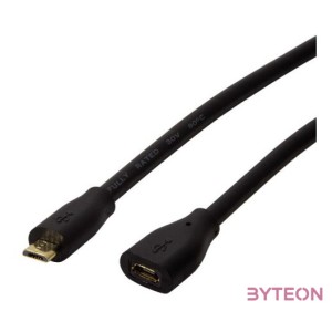 LogiLink CU0120 USB kábel 0,5 M USB 2.0 Micro-USB B Fekete