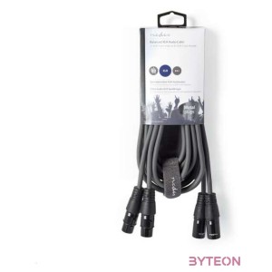 Nedis COTH15030GY30 audio kábel 3 M 2 x XLR (3-pin) Szürke