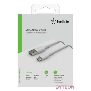 Belkin CAB001BT1MWH USB kábel 1 M USB A USB C Fehér