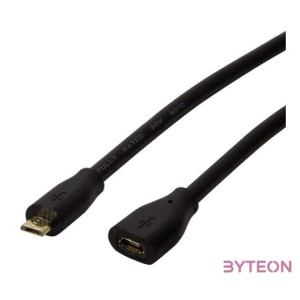 LogiLink CU0120 USB kábel 0,5 M USB 2.0 Micro-USB B Fekete