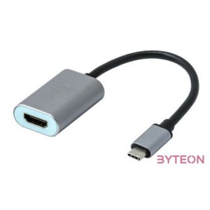 i-tec Metal C31METALHDMI60HZ video átalakító kábel 0,15 M USB C-típus HDMI Szürke, Türkizkék