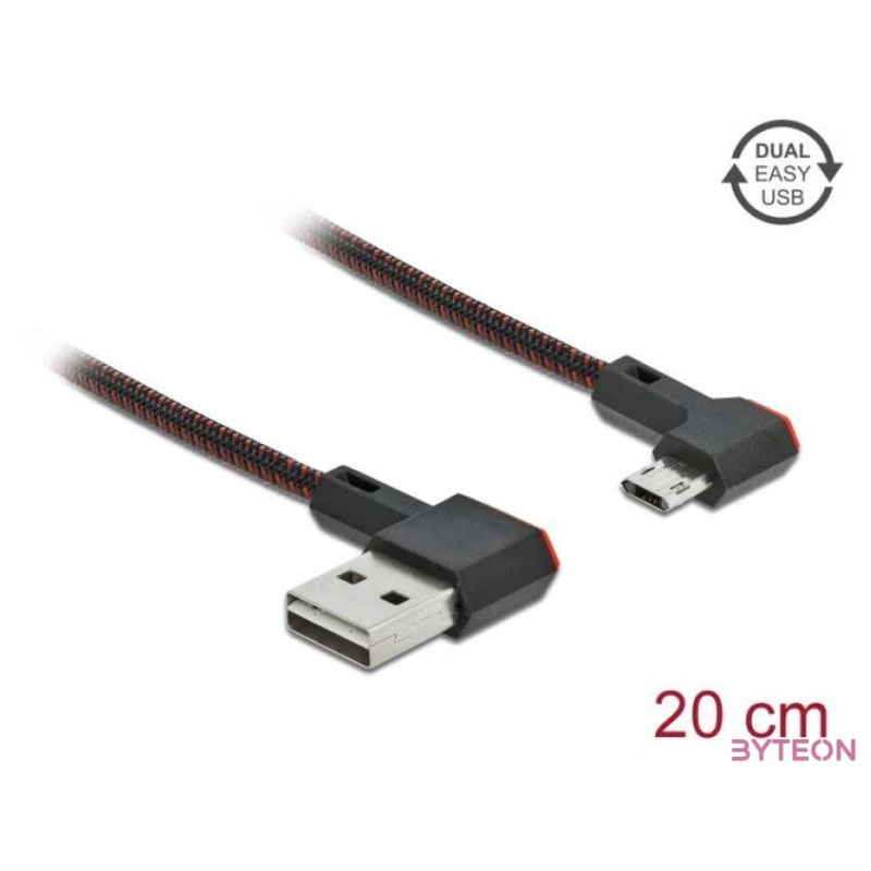 DeLOCK 85269 USB kábel 0,2 M USB 2.0 USB A Micro-USB B Fekete