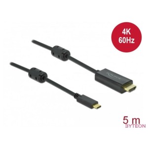 DeLOCK 85972 video átalakító kábel 5 M USB C-típus HDMI Fekete