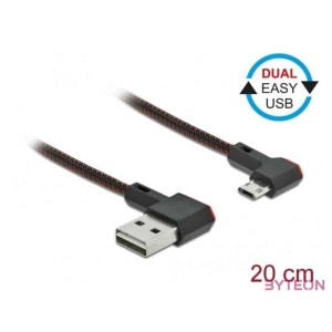 DeLOCK 85269 USB kábel 0,2 M USB 2.0 USB A Micro-USB B Fekete