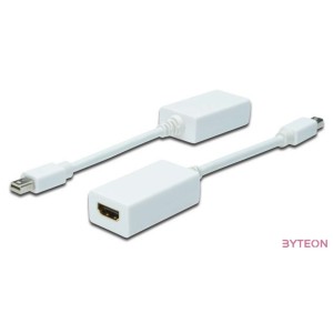 Digitus AK-340411-001-W video átalakító kábel 0,15 M Mini DisplayPort HDMI Fehér