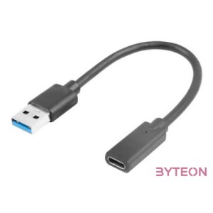 Lanberg AD-UC-UA-03 USB kábel 0,15 M USB 3.2 Gen 1 (3.1 Gen 1) USB type A USB C-típus Fekete