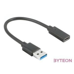 Lanberg AD-UC-UA-03 USB kábel 0,15 M USB 3.2 Gen 1 (3.1 Gen 1) USB type A USB C-típus Fekete