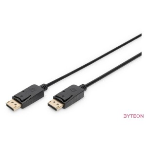 Digitus AK-340100-150-S DisplayPort kábel 15 M Fekete