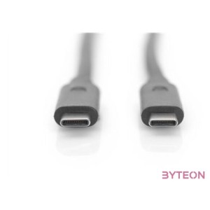 Digitus 1m, 2xUSB-C USB kábel USB 3.2 Gen 2 (3.1 Gen 2) USB C Fekete