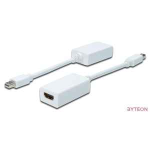 Digitus AK-340411-001-W video átalakító kábel 0,15 M Mini DisplayPort HDMI Fehér