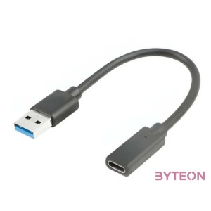 Lanberg AD-UC-UA-03 USB kábel 0,15 M USB 3.2 Gen 1 (3.1 Gen 1) USB type A USB C-típus Fekete
