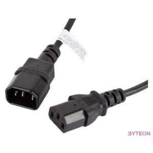 Lanberg CA-C13E-10CC-0018-BK tápkábel Fekete 1,8 M C13 csatlakozó C14 csatlakozó