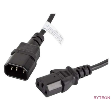 Lanberg CA-C13E-10CC-0018-BK tápkábel Fekete 1,8 M C13 csatlakozó C14 csatlakozó