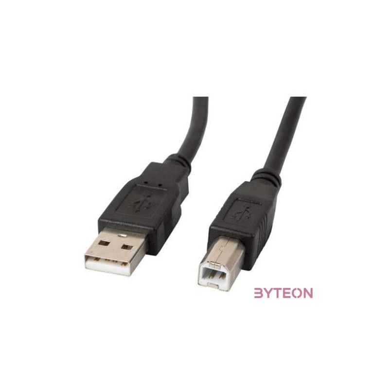 Lanberg CA-USBA-11CC-0030-BK USB kábel 3 M USB 2.0 USB B Fekete