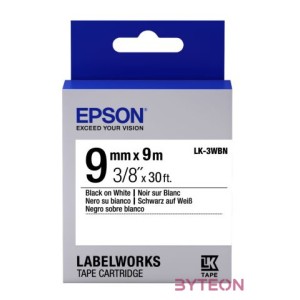 Epson LK-3WBN címkéző szalag Fehéren fekete
