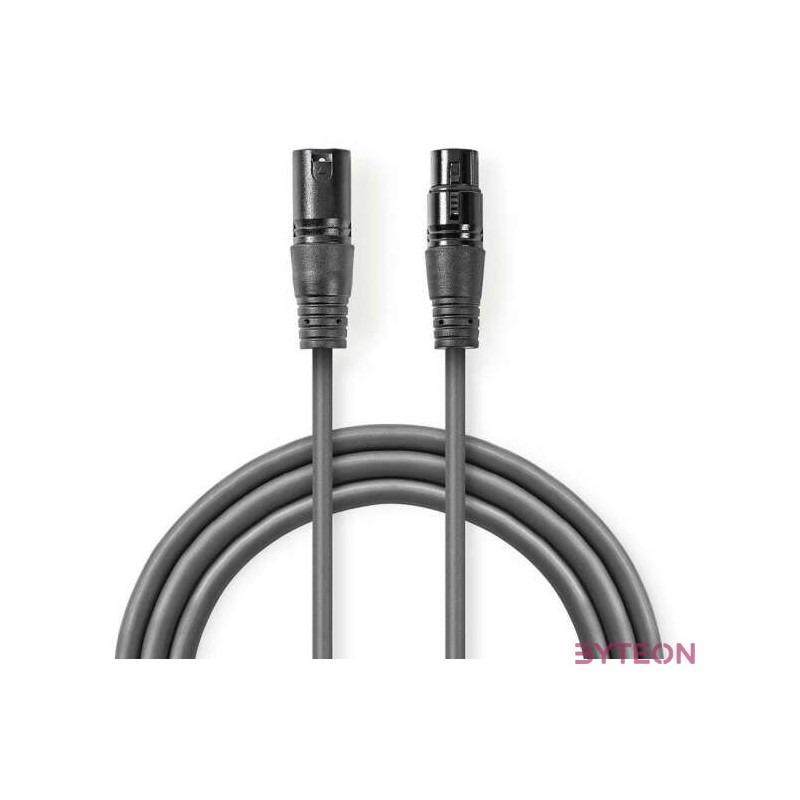 Nedis COTH15010GY30 audio kábel 3 M XLR (3-pin) Szürke