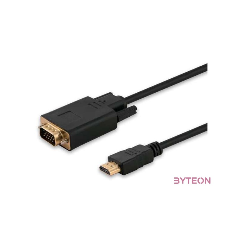 Savio CL-103 video átalakító kábel 1,8 M HDMI A-típus (Standard) VGA (D-Sub) Fekete