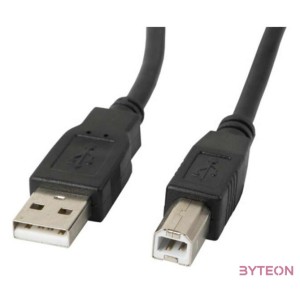 Lanberg CA-USBA-11CC-0030-BK USB kábel 3 M USB 2.0 USB B Fekete