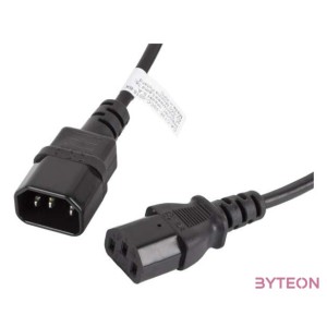 Lanberg CA-C13E-10CC-0018-BK tápkábel Fekete 1,8 M C13 csatlakozó C14 csatlakozó