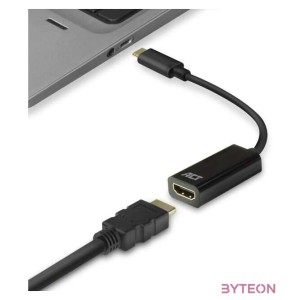 ACT AC7305 video átalakító kábel 0,15 M USB C-típus HDMI A-típus (Standard) Fekete