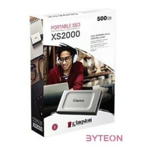 Kingston XS2000 Portable 500GB (USB-C 3.2) - Fekete-ezüst