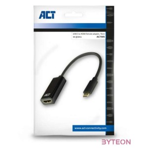 ACT AC7305 video átalakító kábel 0,15 M USB C-típus HDMI A-típus (Standard) Fekete