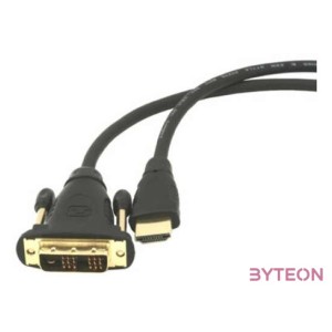 Gembird 3m, HDMI,DVI, M,M DVI-D Fekete