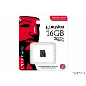 Kingston Technology Industrial memóriakártya 16 GB MicroSDHC UHS-I Class 10