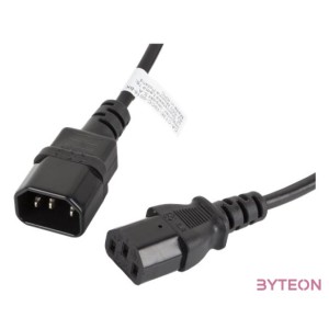 Lanberg CA-C13E-10CC-0018-BK tápkábel Fekete 1,8 M C13 csatlakozó C14 csatlakozó