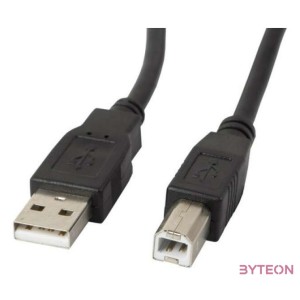 Lanberg CA-USBA-11CC-0030-BK USB kábel 3 M USB 2.0 USB B Fekete
