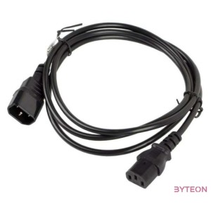 Lanberg CA-C13E-10CC-0018-BK tápkábel Fekete 1,8 M C13 csatlakozó C14 csatlakozó