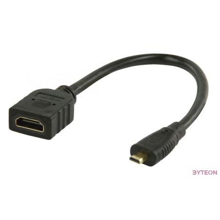 Nedis CVGP34790BK02 HDMI kábel 0,2 M HDMI D-típus (Micro) HDMI A-típus (Standard) Fekete