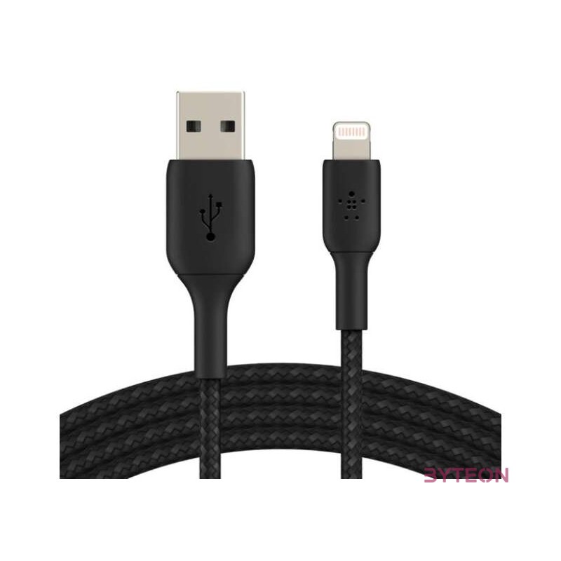 Belkin CAA002BT1MBK Lightning kábel 1 M Fekete