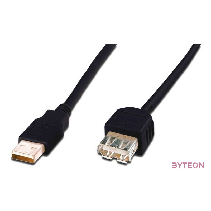 Digitus AK-300202-018-S USB kábel 1,8 M USB 2.0 USB A Fekete