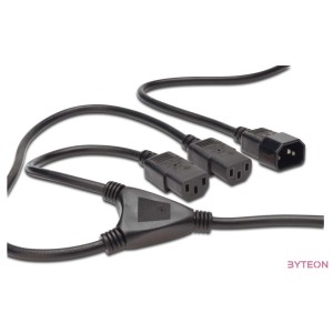 Digitus AK-440400-017-S tápkábel Fekete 1,7 M C14 csatlakozó C13 csatlakozó