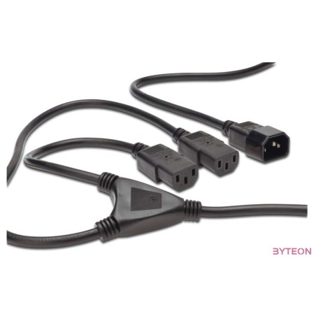 Digitus AK-440400-017-S tápkábel Fekete 1,7 M C14 csatlakozó C13 csatlakozó