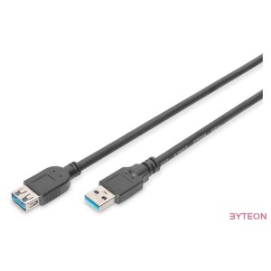 Digitus AK-300203-030-S USB kábel 3 M USB 3.2 Gen 1 (3.1 Gen 1) USB A Fekete