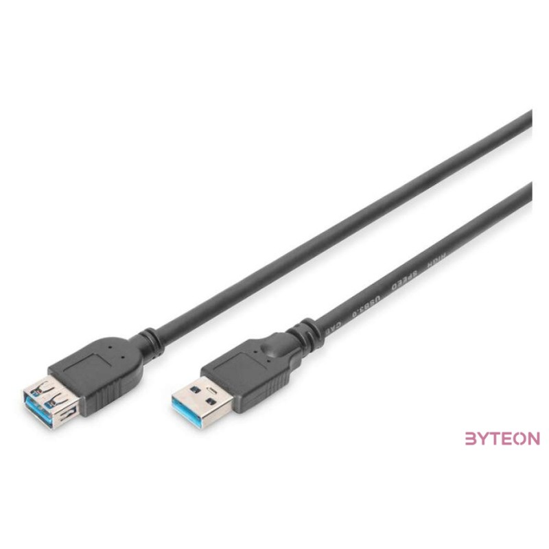 Digitus AK-300203-030-S USB kábel 3 M USB 3.2 Gen 1 (3.1 Gen 1) USB A Fekete