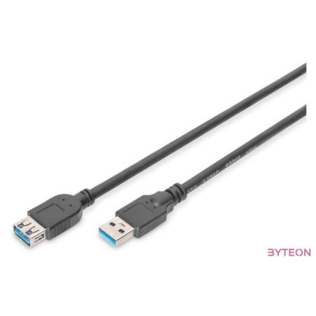 Digitus AK-300203-030-S USB kábel 3 M USB 3.2 Gen 1 (3.1 Gen 1) USB A Fekete