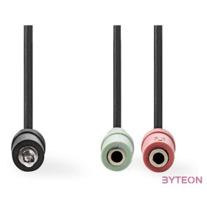 Nedis CAGP22150BK02 audio kábel 0,2 M 2 x 3.5mm 3.5mm Fekete