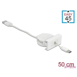 DeLOCK 81318 USB kábel 0,62 M USB 2.0 USB A USB C Fehér