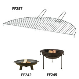 Félkör alakú fém grillrács, 72,5 cm