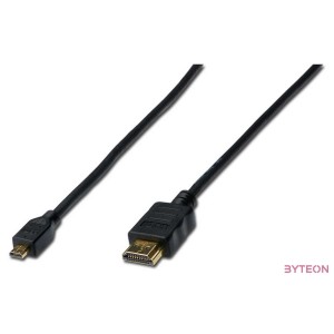 Digitus HDMI 1.4 1m HDMI kábel HDMI D-típus (Micro) HDMI A-típus (Standard) Fekete