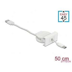 DeLOCK 81318 USB kábel 0,62 M USB 2.0 USB A USB C Fehér