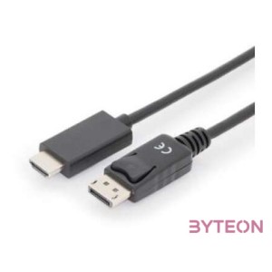 Digitus AK-340303-030-S video átalakító kábel 3 M HDMI A-típus (Standard) DisplayPort Fekete