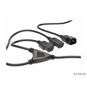 Digitus AK-440400-017-S tápkábel Fekete 1,7 M C14 csatlakozó C13 csatlakozó