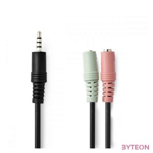 Nedis CAGP22150BK02 audio kábel 0,2 M 2 x 3.5mm 3.5mm Fekete