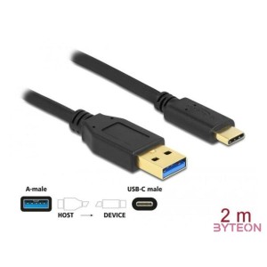 DeLOCK 84004 USB kábel 2 M USB 3.2 Gen 1 (3.1 Gen 1) USB A USB C Fekete