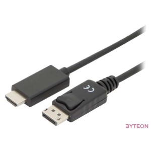 Digitus AK-340303-030-S video átalakító kábel 3 M HDMI A-típus (Standard) DisplayPort Fekete